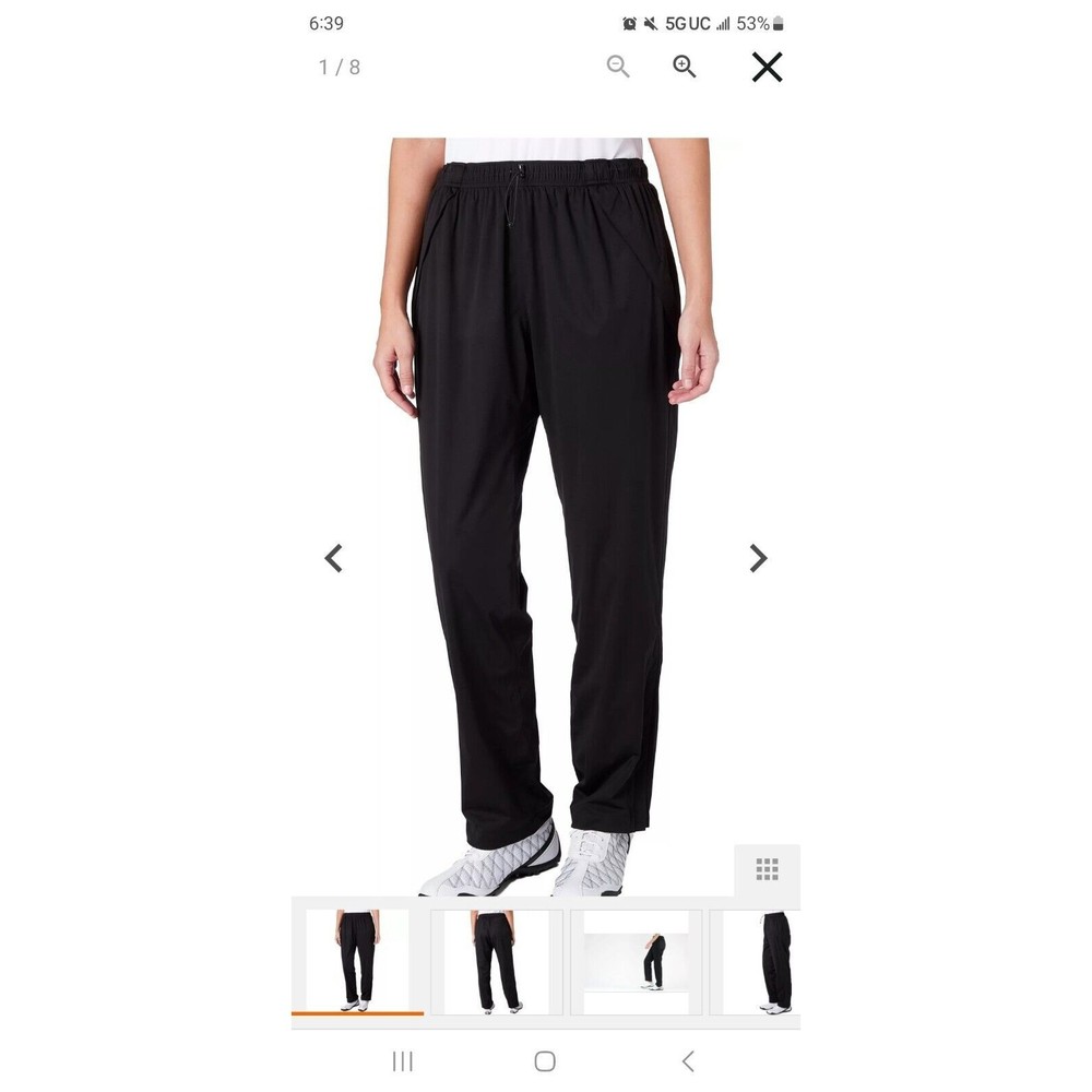 Lady Hagen Women's Small Rain Wind‎ Pants Black Golf Size Medium Black